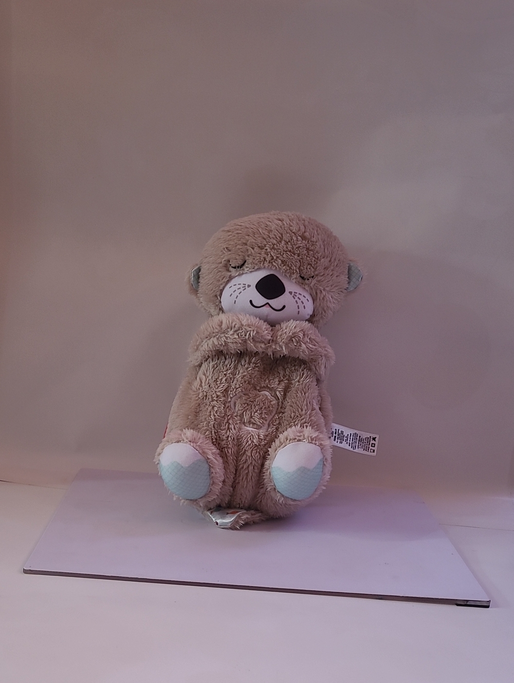 Fisher-Price Plush Otter in Beige with Mint and White Accents